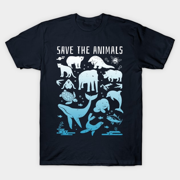 Rare Animals of the World - Save The Animals T-Shirt by bangtees